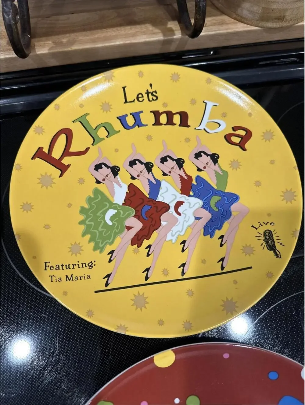 Lot Of 4 Retired Pottery Barn THE DANCE Plates: Mambo, Flamenco, Rhumba, Cha Cha